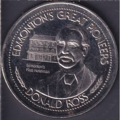 1981 - Edmonton Klondike - Great Pioneers Donald Ross - $1 Dollar