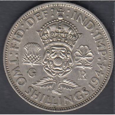 1944 - Florin (Two Shillings) - VF - Great Britain