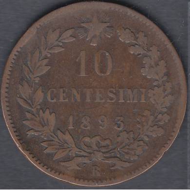 1893 R - 10 Centisimi - Italie