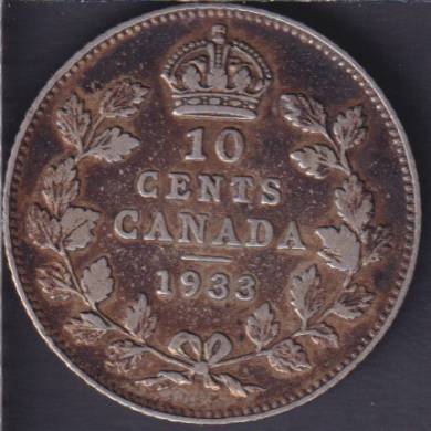 1933 - VF - Canada 10 Cents