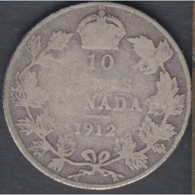 1912 - VG - Canada 10 Cents