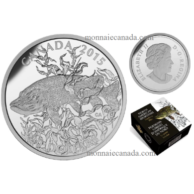 2015 - $20 -  Fine Silver Coin American Spotfish: Northern Pike