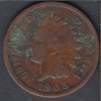 1905 - Damaged - Indian Head Small Cent