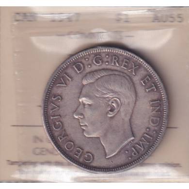 1947 - AU 55 - Blunt '7' - ICCS - Canada Dollar