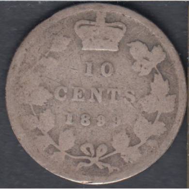 1899 - Good - Large '9' - Canada 10 Cents