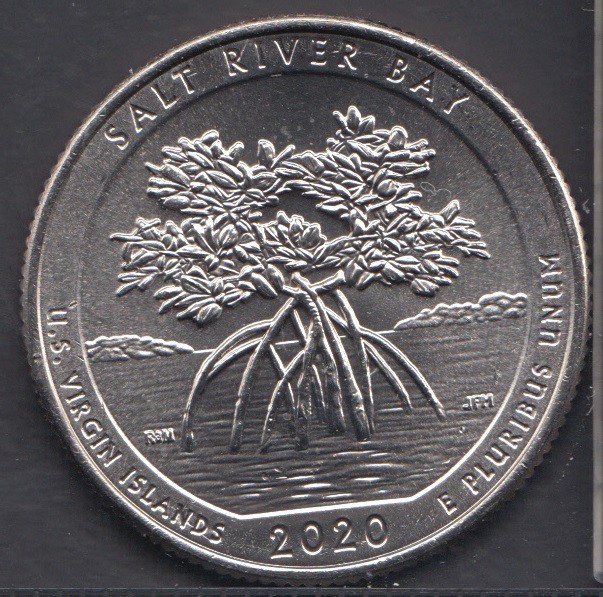 2020 D - B.Unc - Salt River Bay - 25 Cents