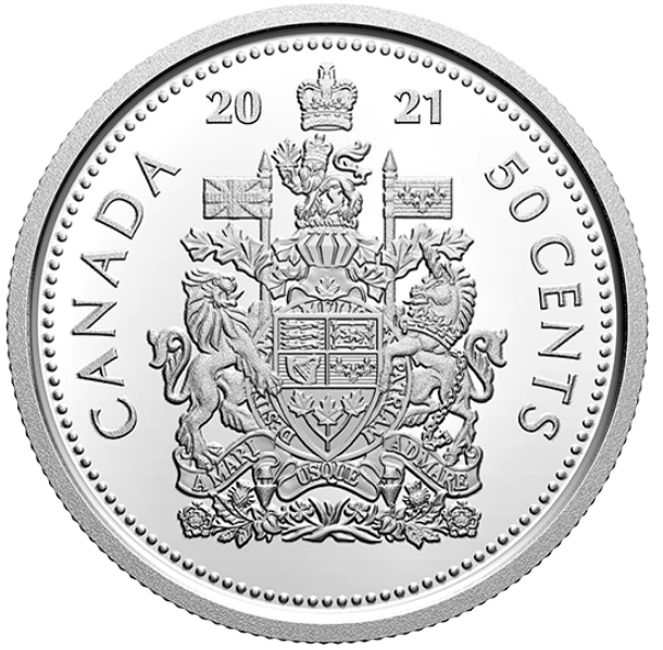 2021 - Proof - Fin Silver- Canada 50 Cents