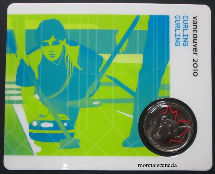 2010 - 25 cents - Vancouver - Curling Circulation Sport Cards