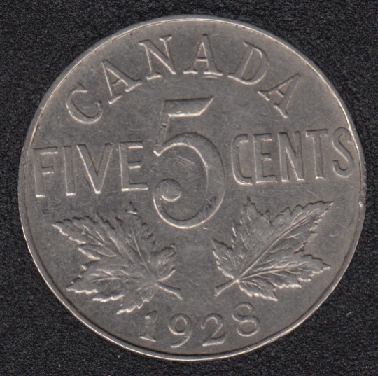 1928 - VF - Canada 5 Cents