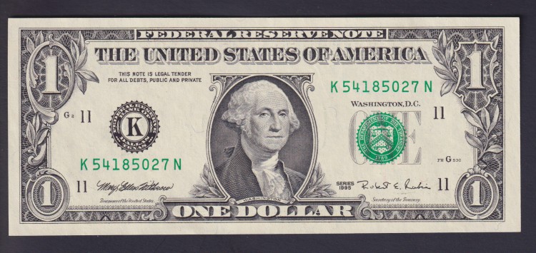 1995 - UNC - Dallas - $1 Dollar - U.S.