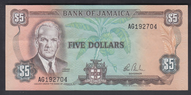 1985 Jamaique - $5 Dollars - EF