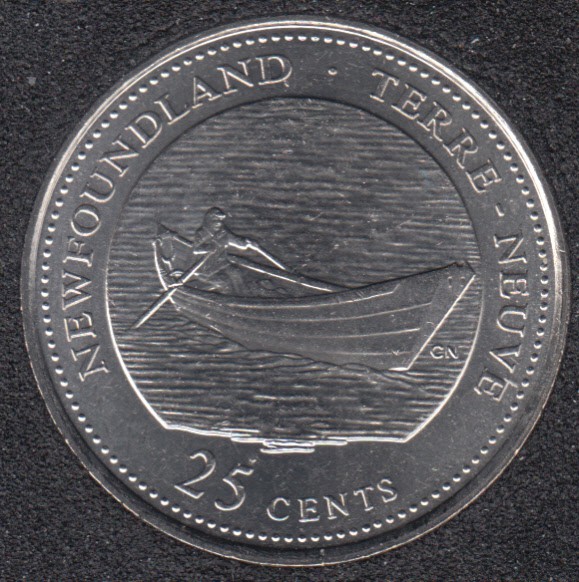 1992 - #3 B.Unc - Newfoundland - Canada 25 Cents