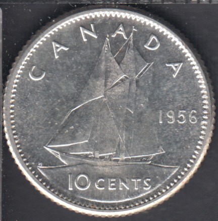 1956 - Gem BU - Canada 10 Cents