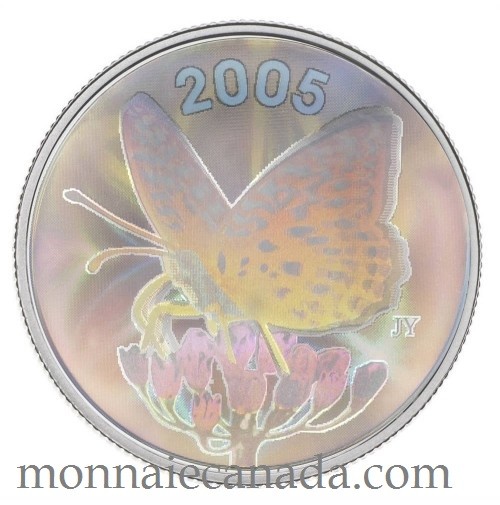 2005 50 Cents Sterling Silver - Butterfly Collection - Fritillary