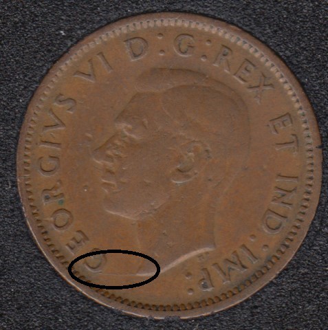 1942 - Break Bust to G - Canada Cent