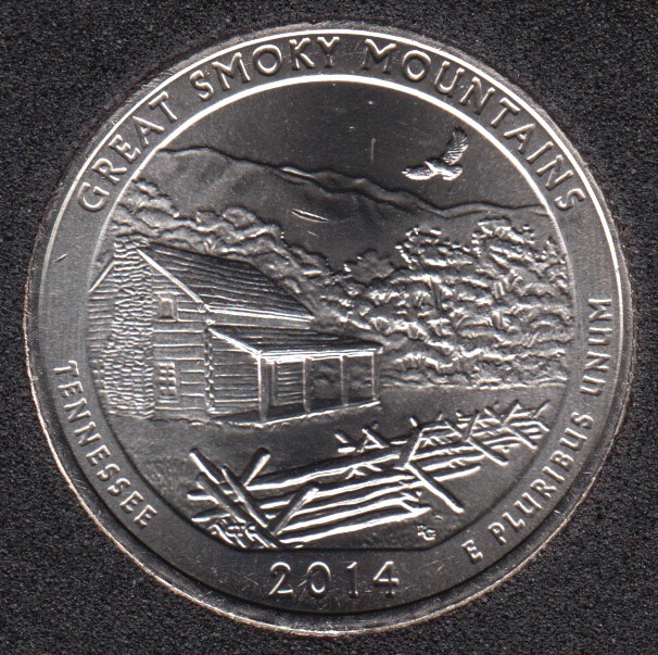2014 D - Great Smoky Mountains - 25 Cents