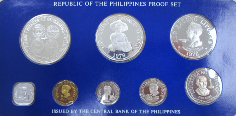 1976 Proof Set - 8 Coins - Philippines - Franklin Mint
