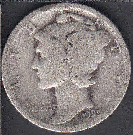 1925 - Mercury - 10 Cents