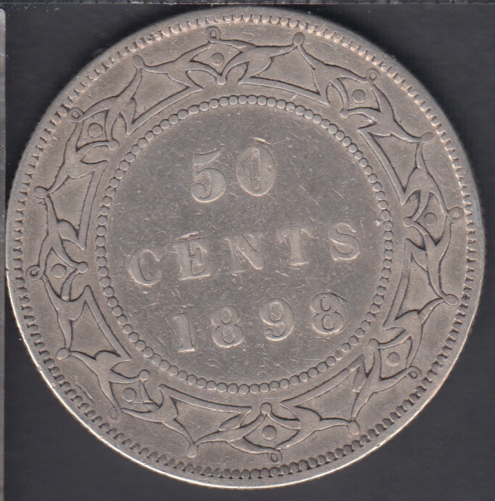 Newfoundland - 1898 - VG - OBV '1' - LW - 50 Cents