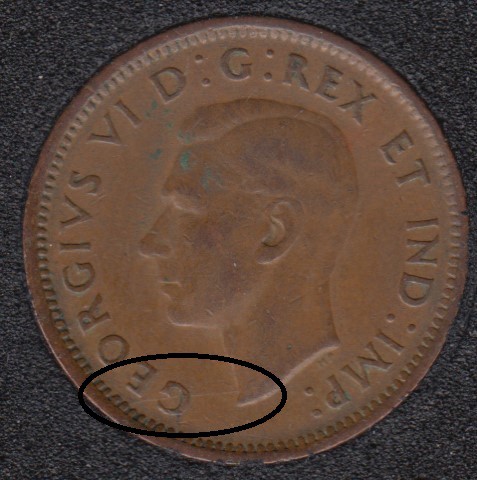 1942 - Break Bust to G to Rim - Canada Cent