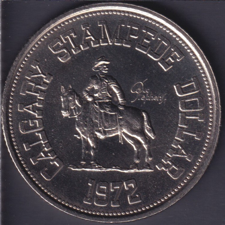 1972 Calgary Stampede - Trade Dollar - 33mm