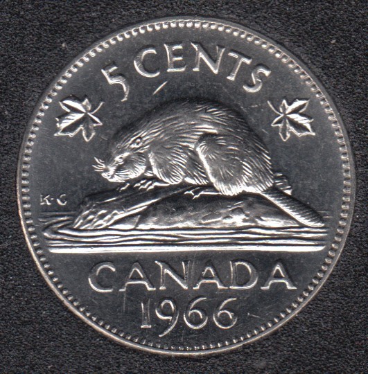 1966 - B.Unc - Canada 5 Cents - Canada Coins
