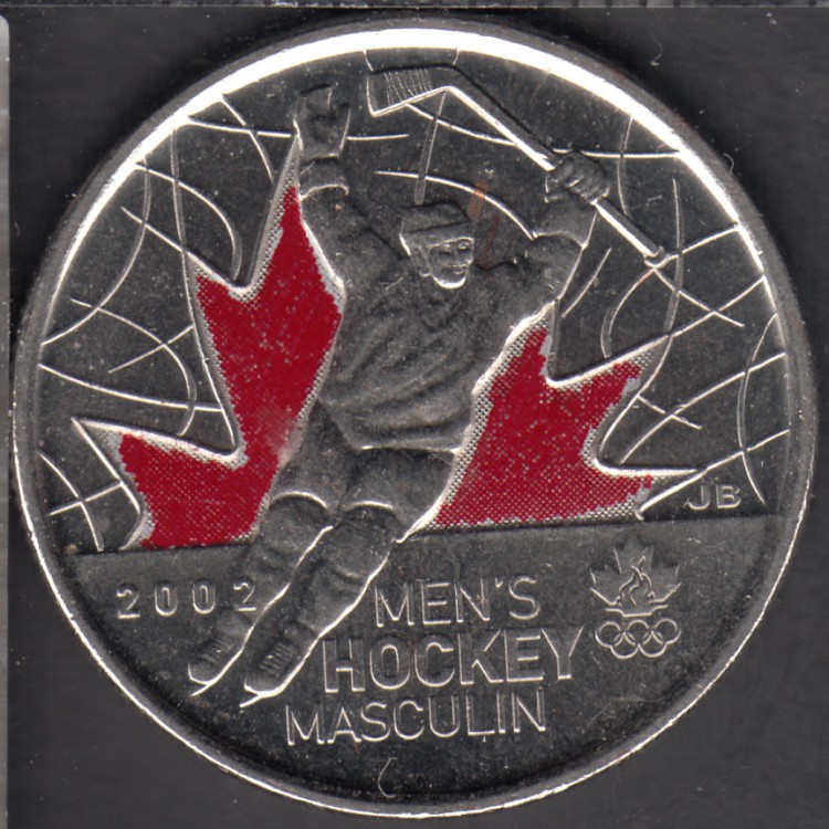 2009 - #4 B.Unc - Erafflures - Hockey Masculin - COL. - '2' Surelevé - Canada 25 Cents