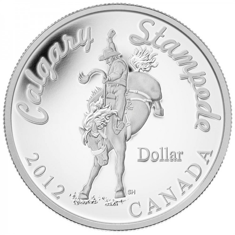 2012 Proof Fine Silver Dollar Coin - Calgary Stampede - Mintage: 10000