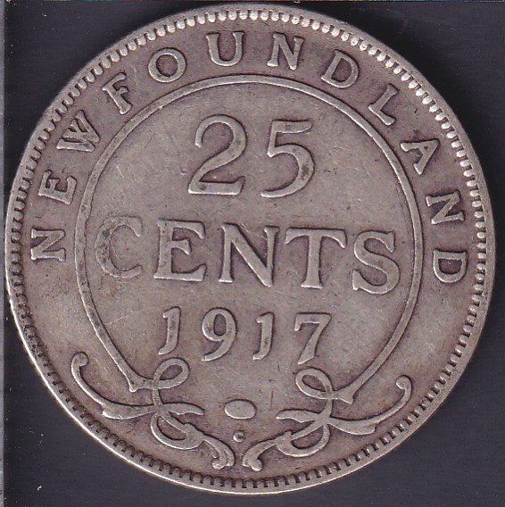 NewFoundland - 1917 C - VG - 25 Cents
