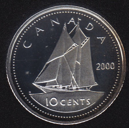 2000 - Proof - Silver - Canada 10 Cents