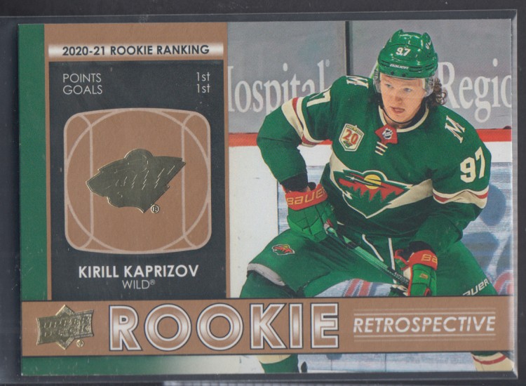 RR-1 - Kirill Kaprizov - Minnesota Wild - Rookie Retrospective Gold