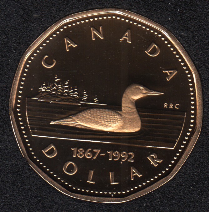 1992 - 1867 - Proof - Canada Huard Dollar