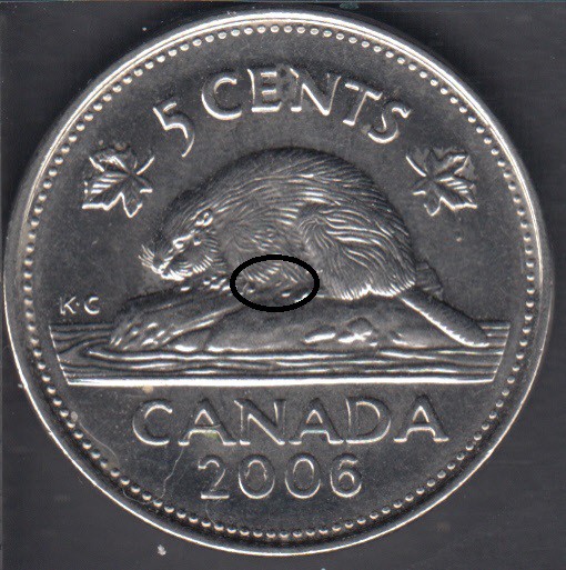 2006 - Bare Belly - Canada 5 Cents