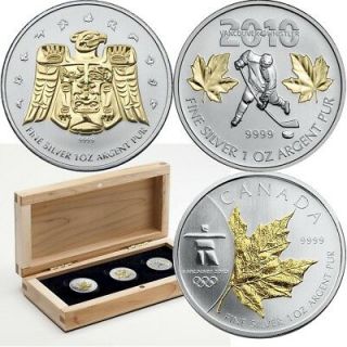 2010 Vancouver Olympic Winter Games - Special Editon 3 Coin Set Fine Silver