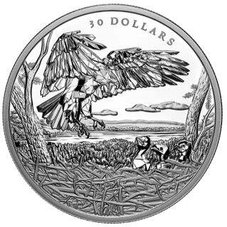 2022 - $30 - 2 oz. Pure Silver Coin – Multifaceted Animal Family: Bald Eagles