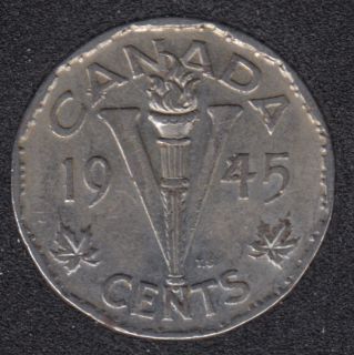 1945 - Missing Chrome - Canada 5 Cents