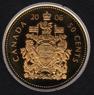 2006 - Proof - Plaqué Or - Argent - Canada 50 Cents