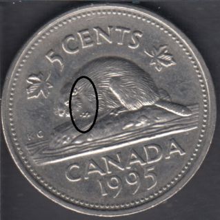 1995 - Bare Neck - Canada 5 Cents
