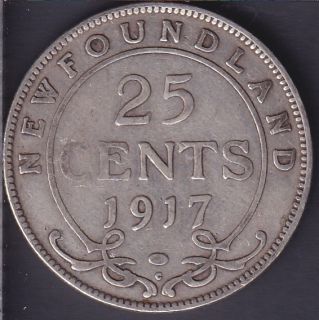 NewFoundland - 1917 C - Fine - 25 Cents