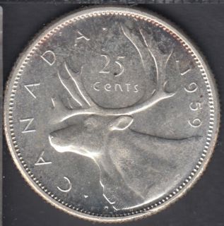 1959 - B.Unc - Canada 25 Cents