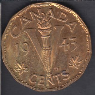 1943 - Tombac - UNC - Canada 5 Cents