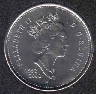 2002 - 1952 P - B.Unc - Canada 25 Cents