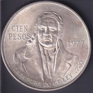 1977 - AU - Low '7' - 100 Pesos - Mexique