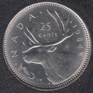 1984 - B.Unc - Canada 25 Cents
