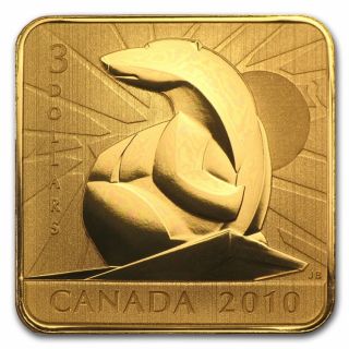 2010 - $3 - Pièce en argent sterling plaquée or - Ours polaire