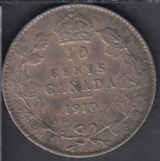 1910 - F/VF - Canada 10 Cents