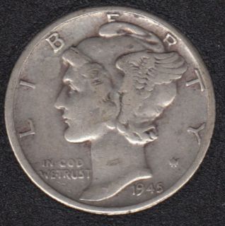 1945 - Mercury - 10 Cents