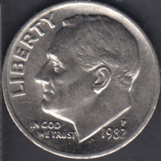 1982 P - Roosevelt - 10 Cents