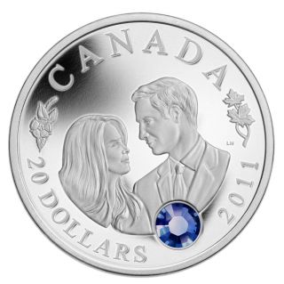 2011 - $20 Fine Silver Coin Prince William and miss Catherine Middlelon Wedding