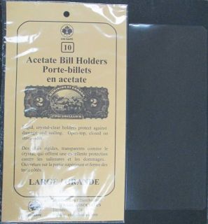 Acetate Bill Holders Large - PACKAGE OF 10